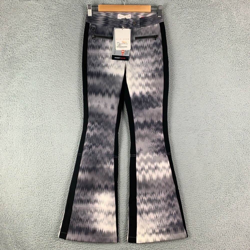 Erin Snow Phia Ski Pants Women's 0 Multi Ikat Print Flare Leg Schoeller NWT $648